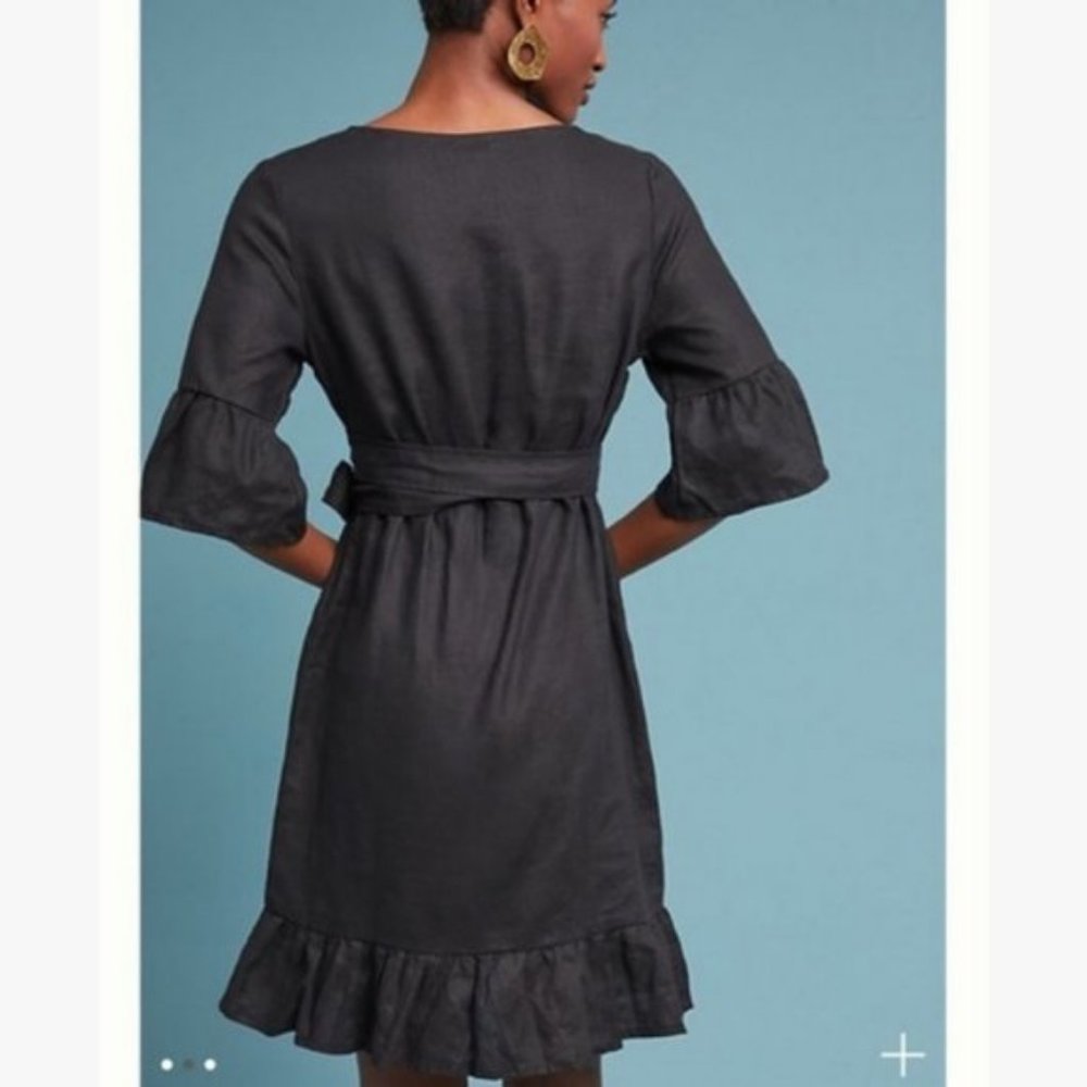 4OUR Dreamers Talulah Linen Dress Black Sz Medium